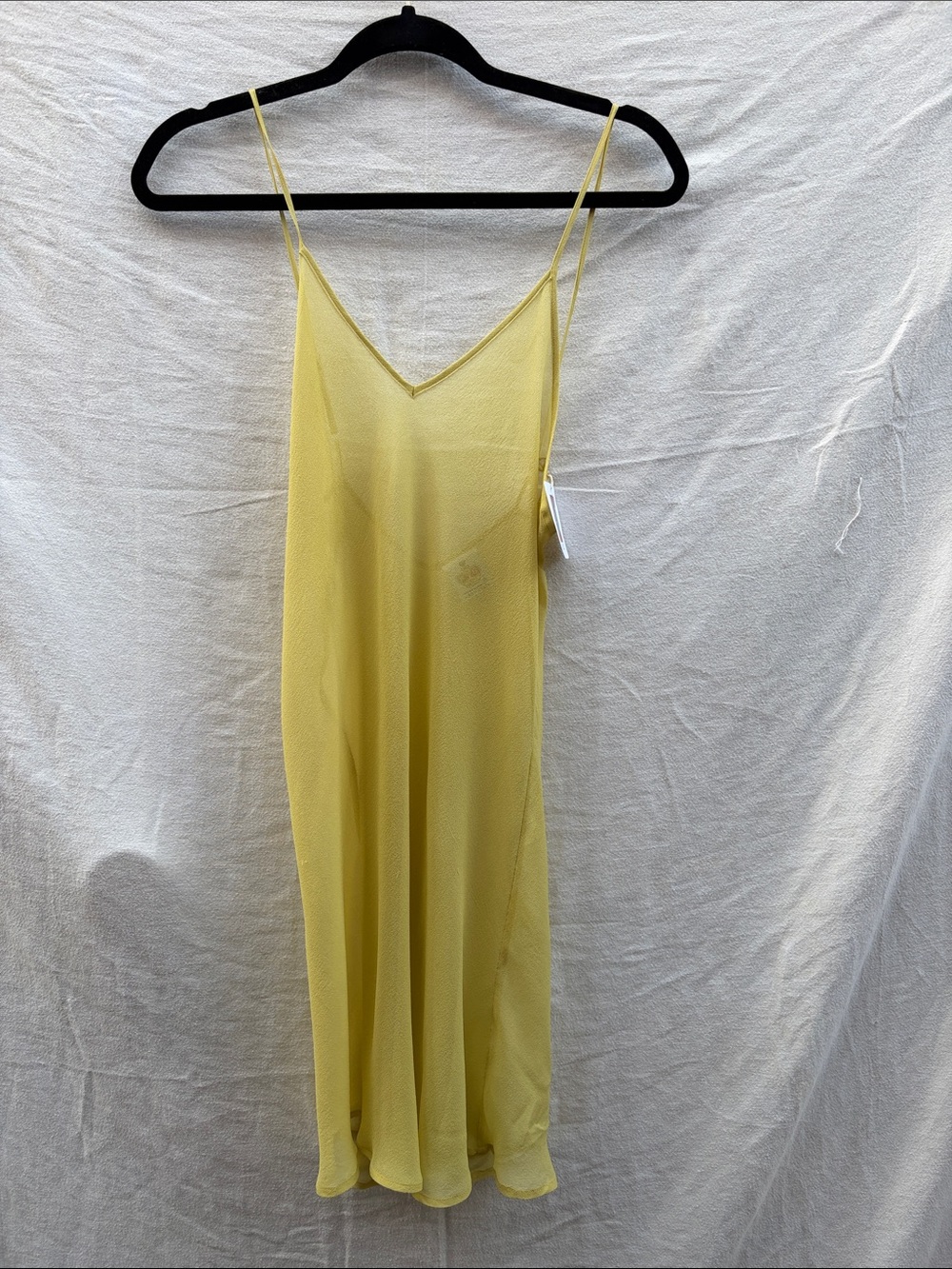 Yellow Slip Dress with Spaghetti Straps